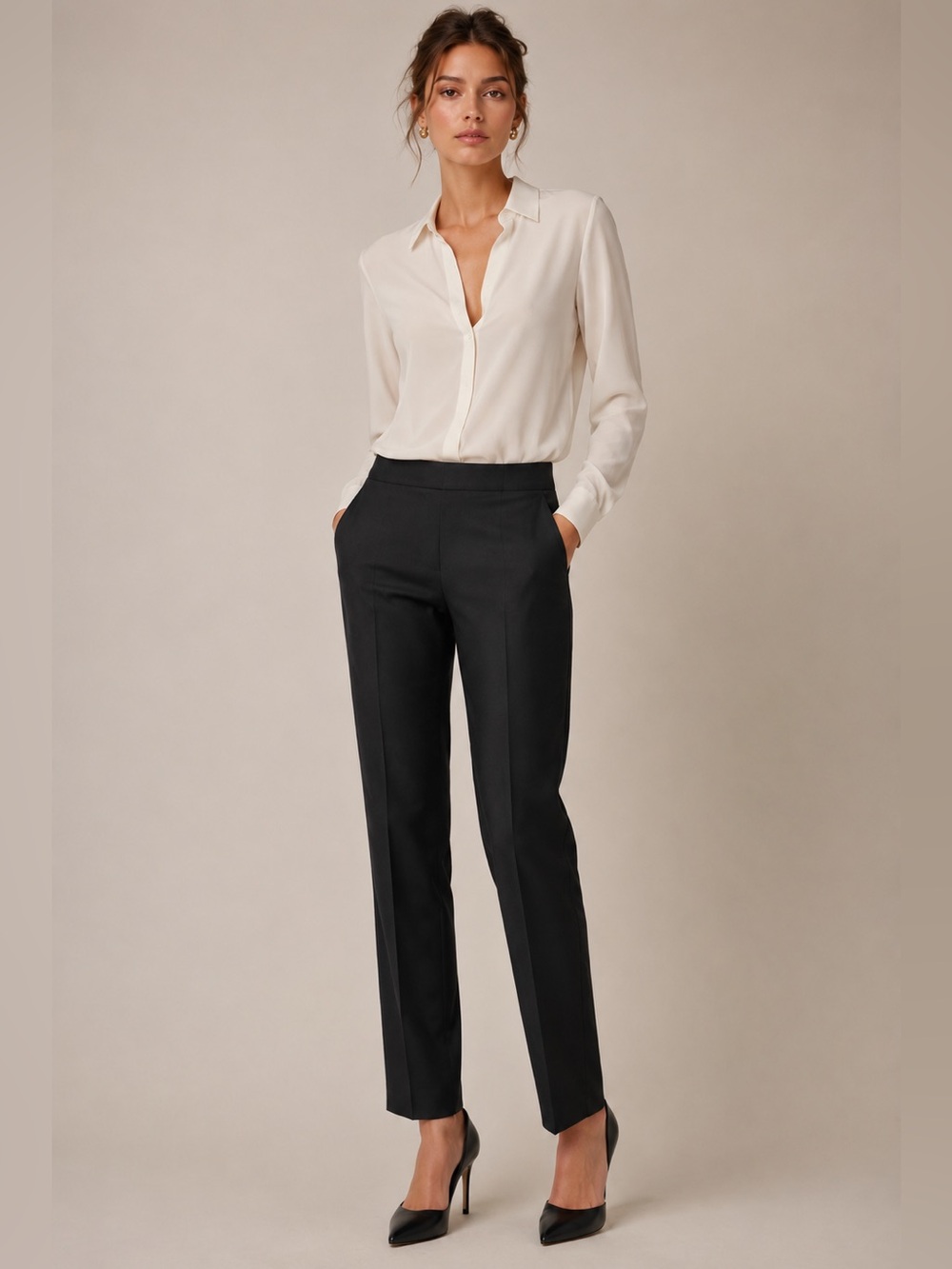 NWT Alberta Ferretti Wool Blend Pants Topstitching US 8 Made In Italy $880
